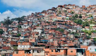 Slums in Caracas Venezuela